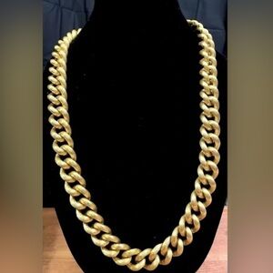 Ann Klein Brushed Gold Chain Necklace